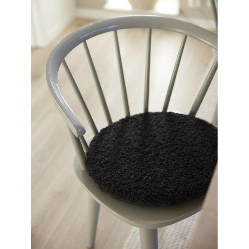 Coussin de chaise 'Teddy' D38 - Noir
