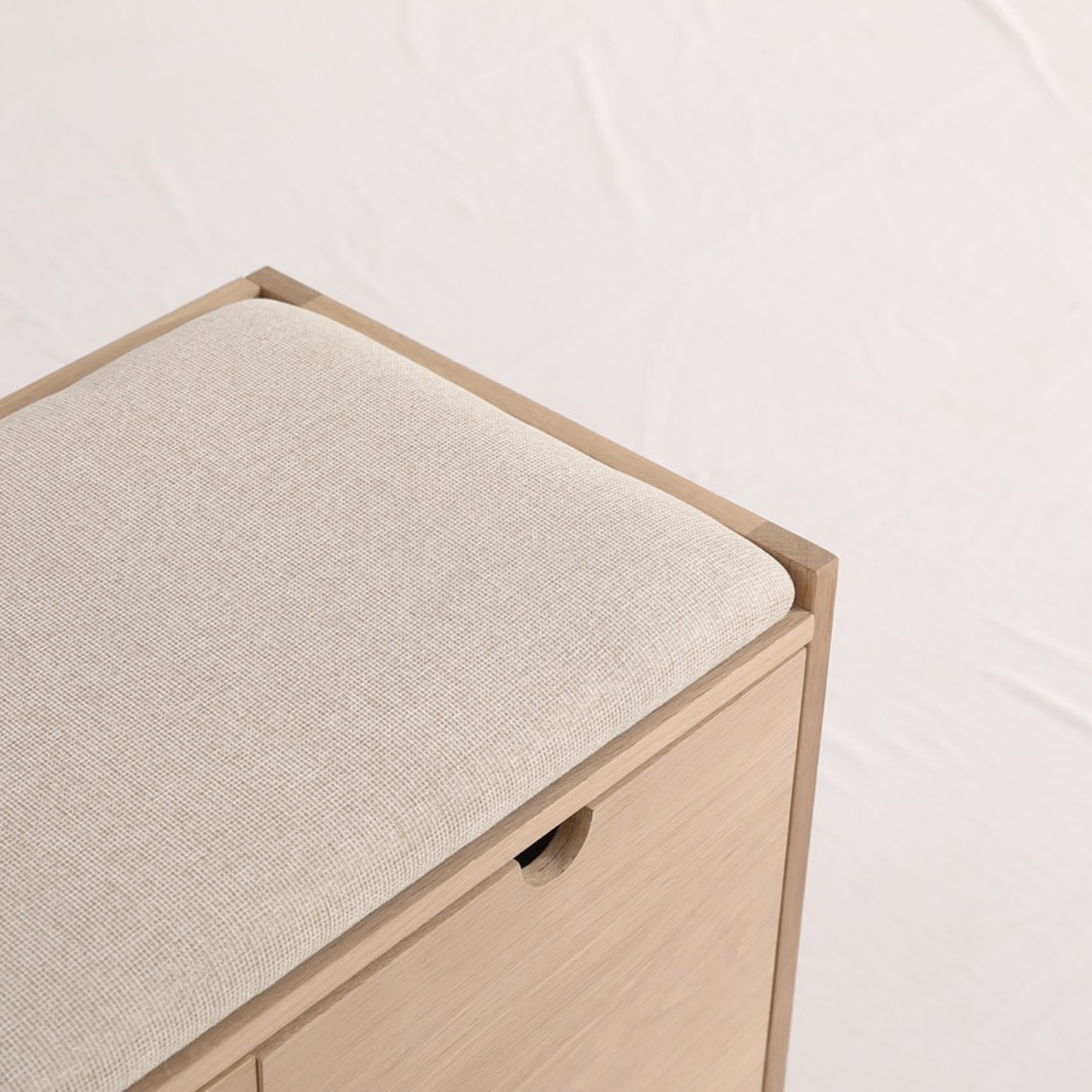 Banc d’entrée 'Mellby '- Blanc pigmenté