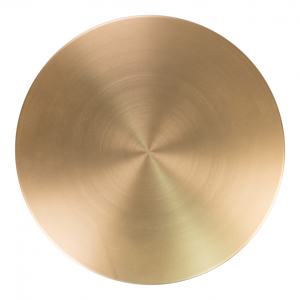 Table d'appoint 'Lecco' Ronde 51cm - Marbre/Laiton