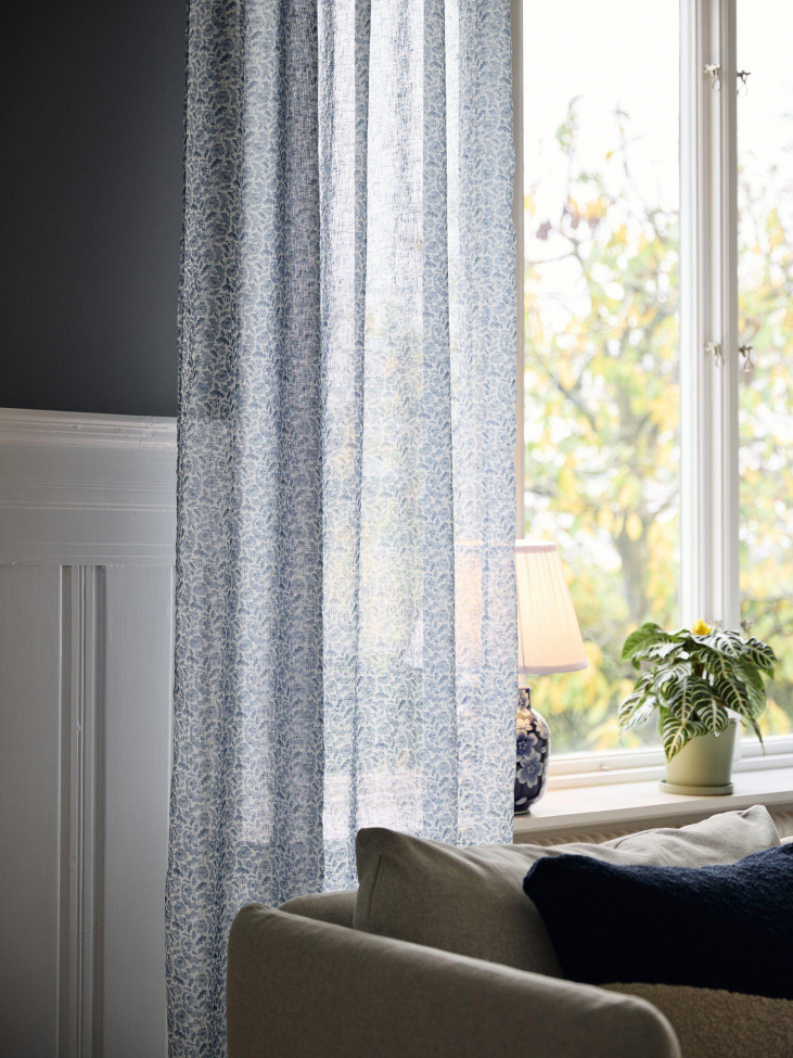 2-pack Rideau 'Filippa' 140x280cm - Bleu