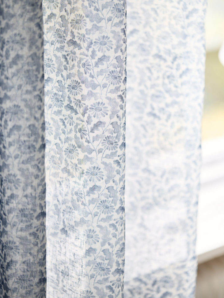 2-pack Rideau 'Filippa' 140x280cm - Bleu