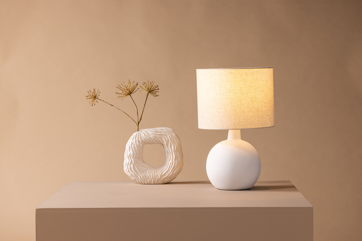 Lampe de table 'Tidaholm' - Beige