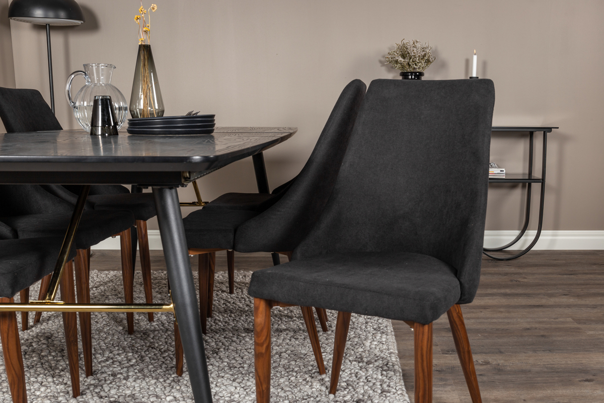 Chaise 'Fauske' - Noir