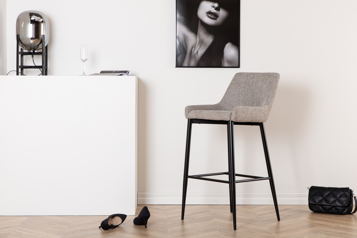 Tabouret de bar 'Folldal' - Gris