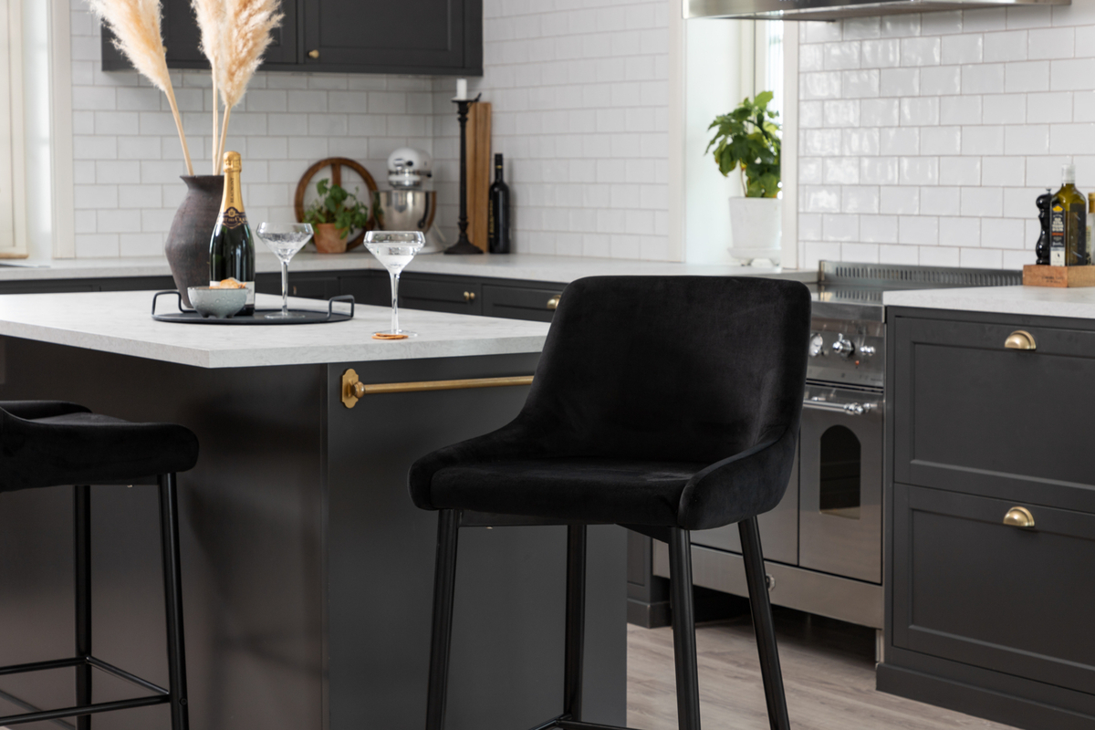 Tabouret de bar 'Folldal' - Noir