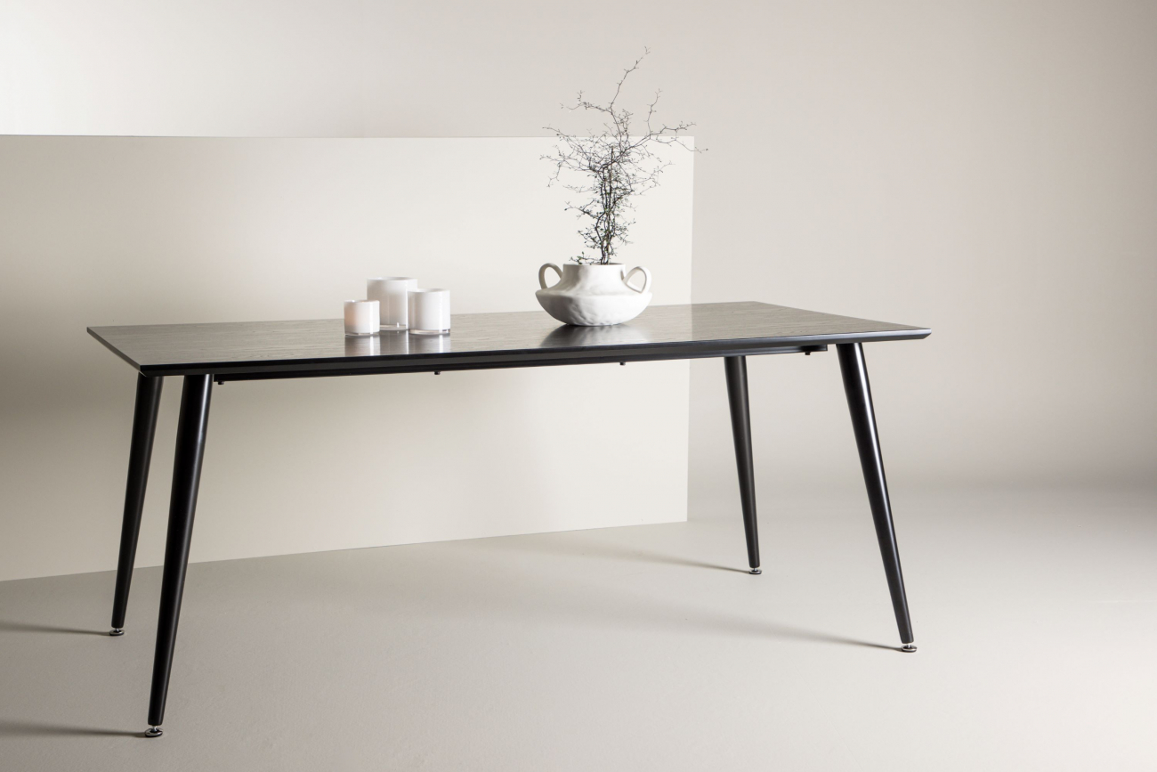 Table à manger 'Kristinehamn' 180x90cm - Noir