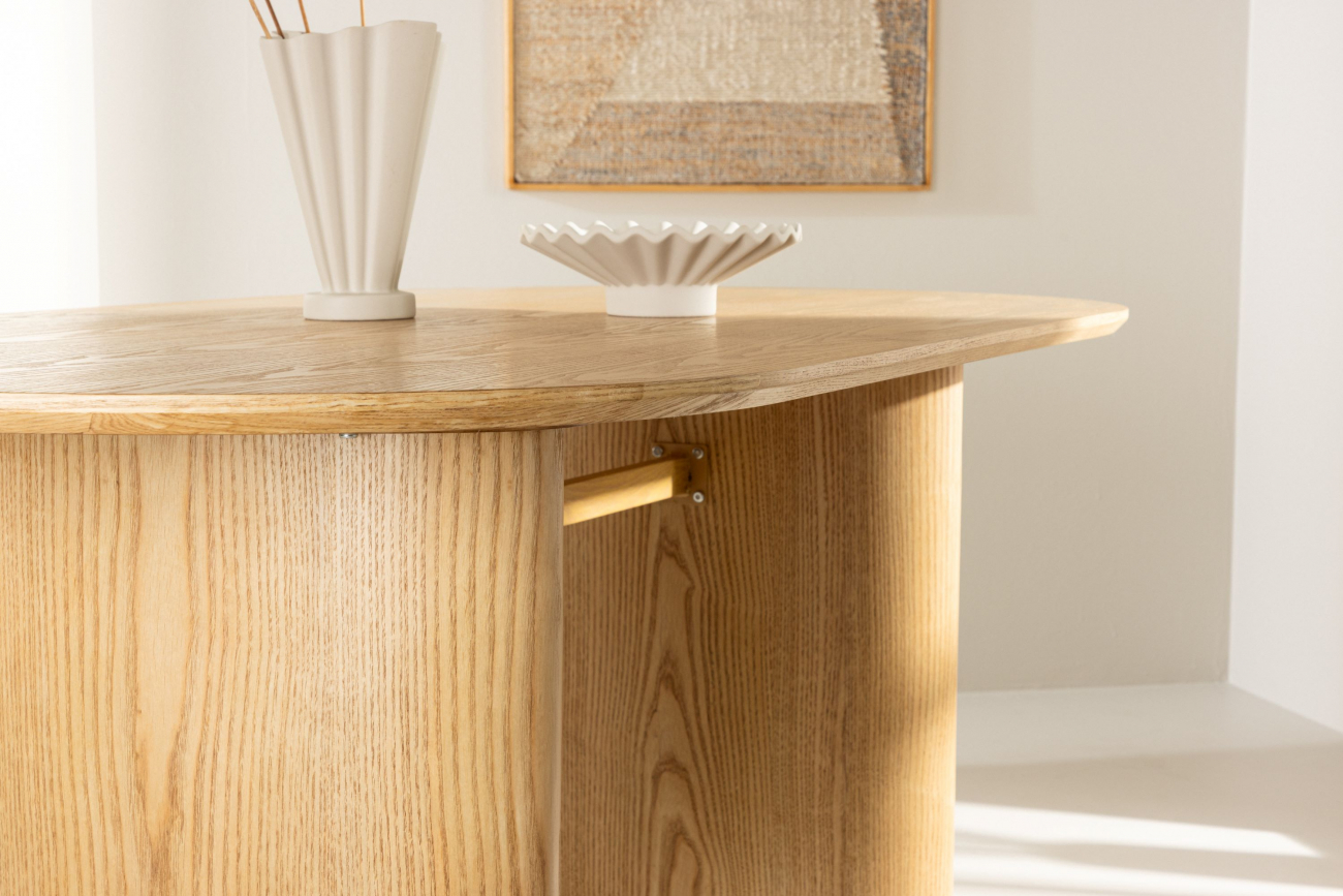 Table à manger 'Luleå' Ovale 90x180cm - Naturel