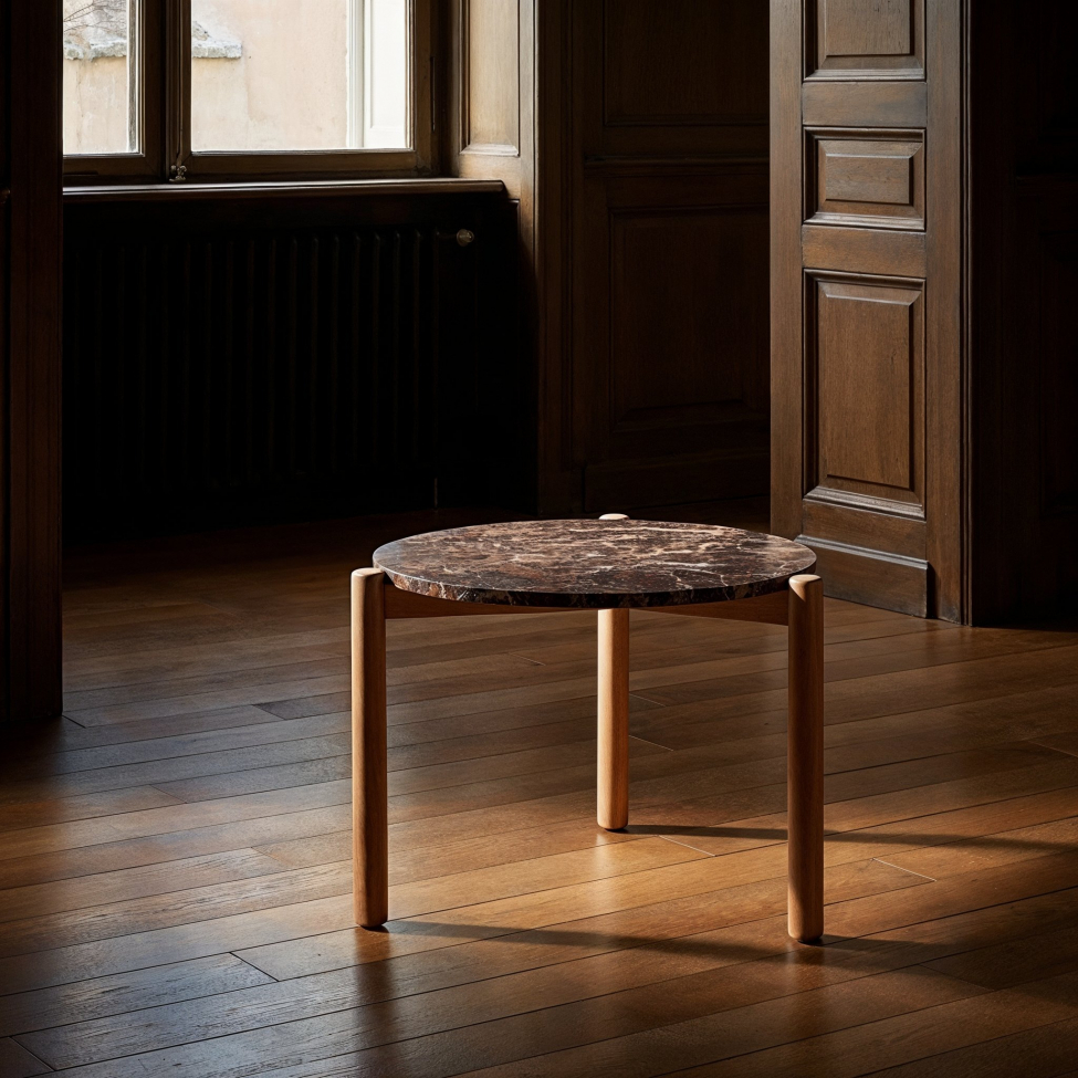 Table basse 'Marble' S - Brun