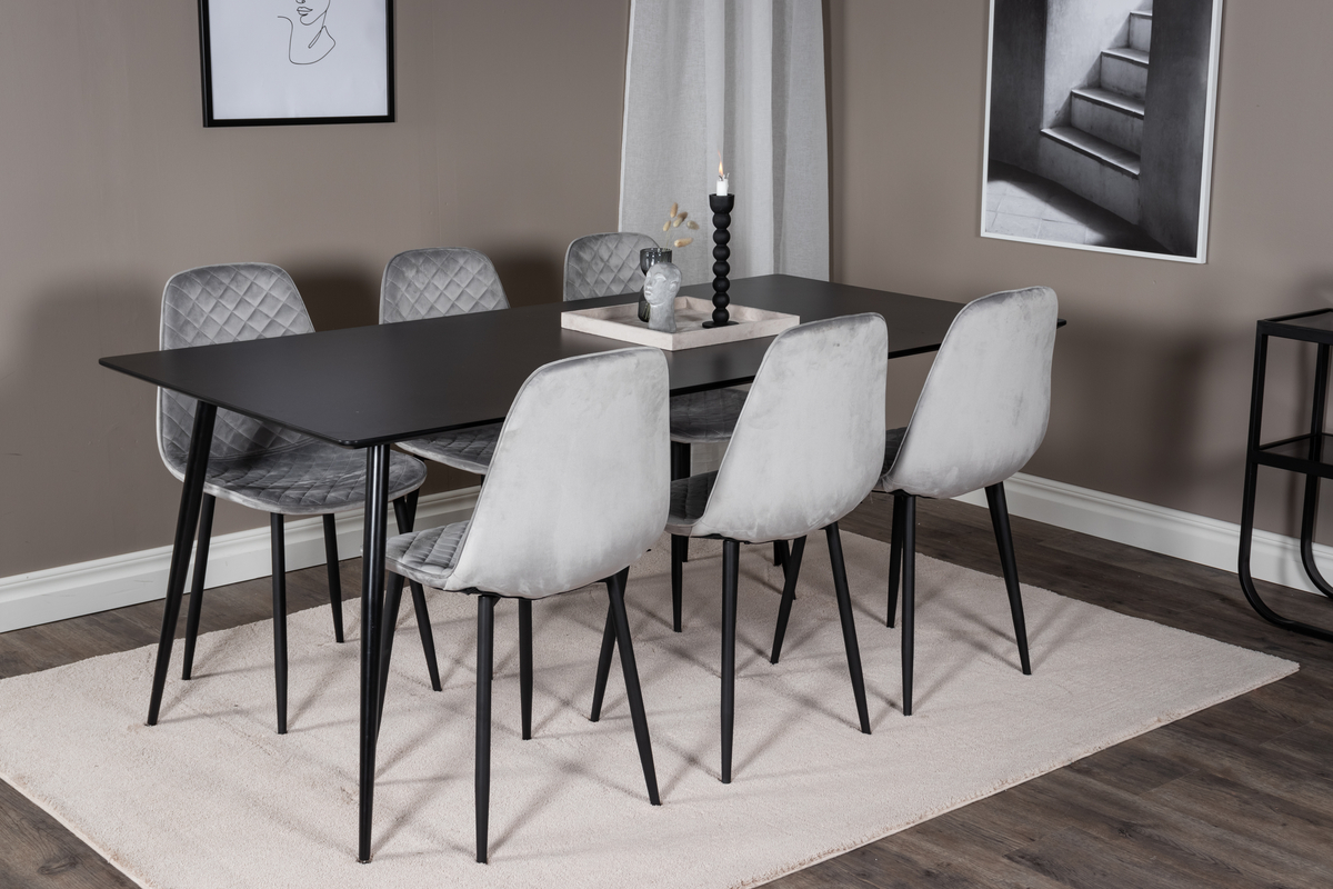 Chaise 'Eidsberg' Diamant - Gris/Noir