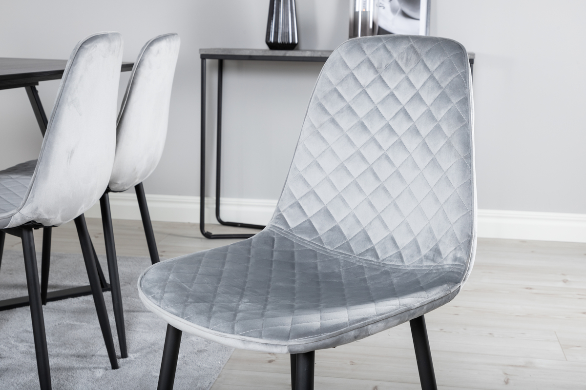 Chaise 'Eidsberg' Diamant - Gris/Noir