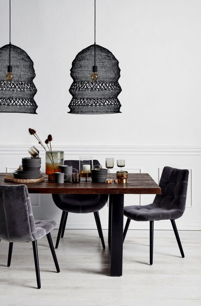 Table à manger 'Iron' 220x100cm - Bois recyclé