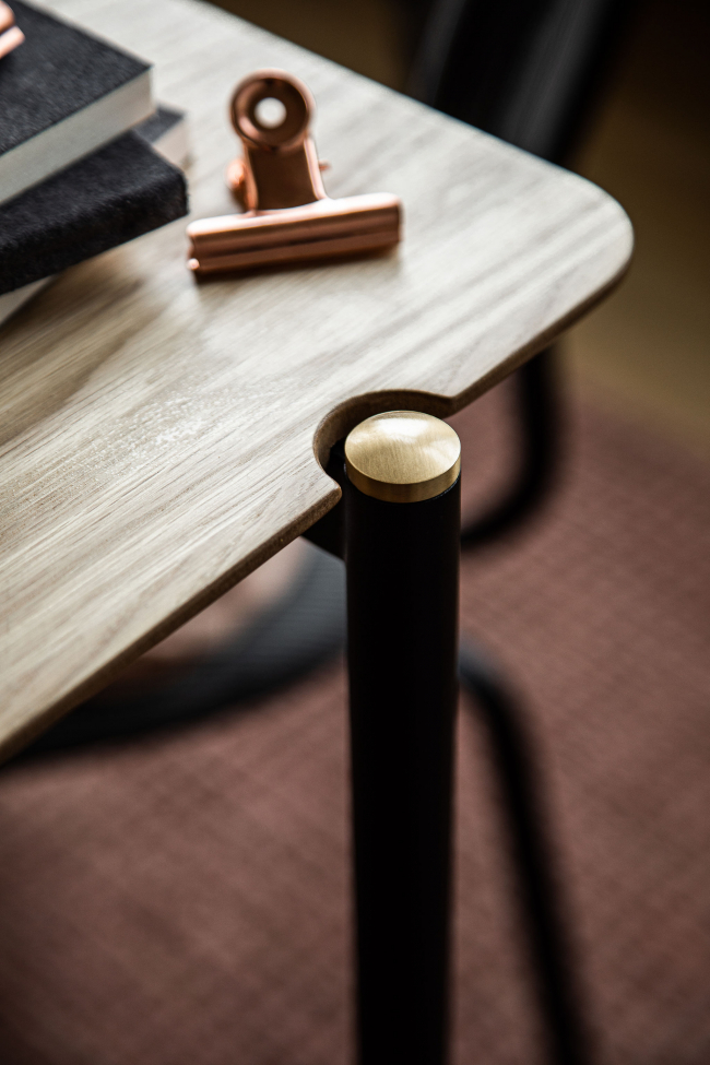 Table à manger 'Hornstull' 160x90cm - Chêne/Noir