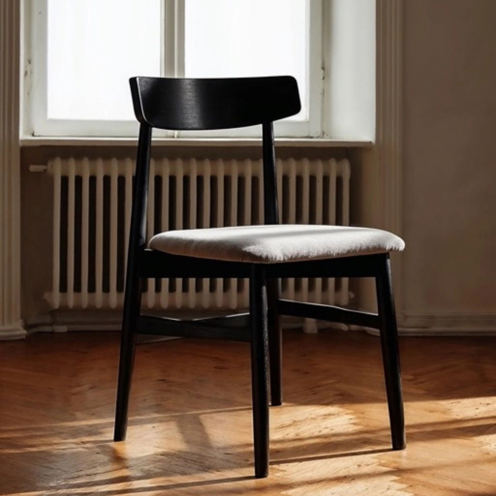 Chaise 'Ystad' - Noir/Gris