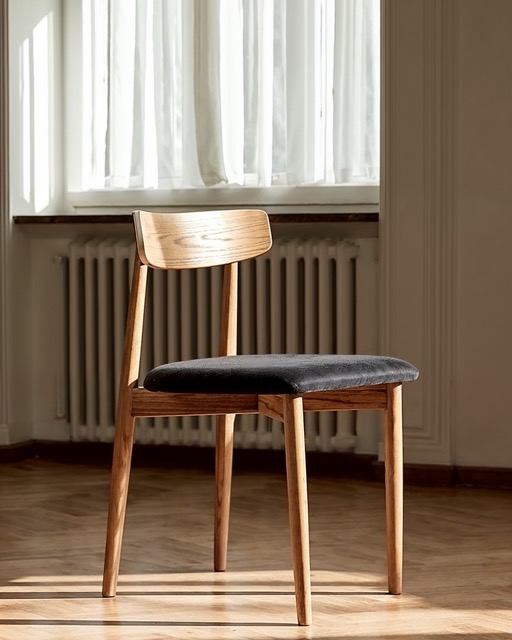 Chaise 'Ystad' - Naturel/Noir
