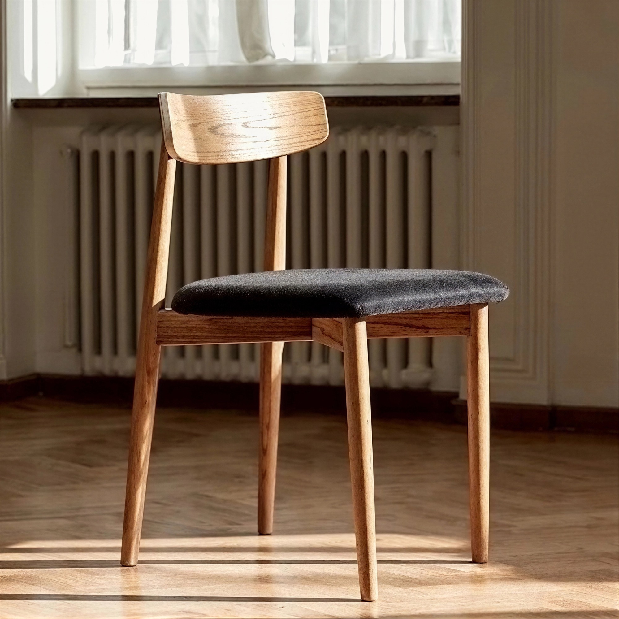 Chaise 'Ystad' - Naturel/Noir
