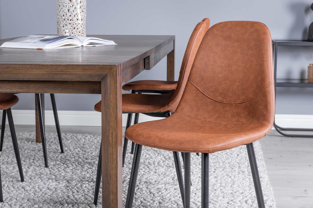 Stol 'Eidsberg' - Cuir marron