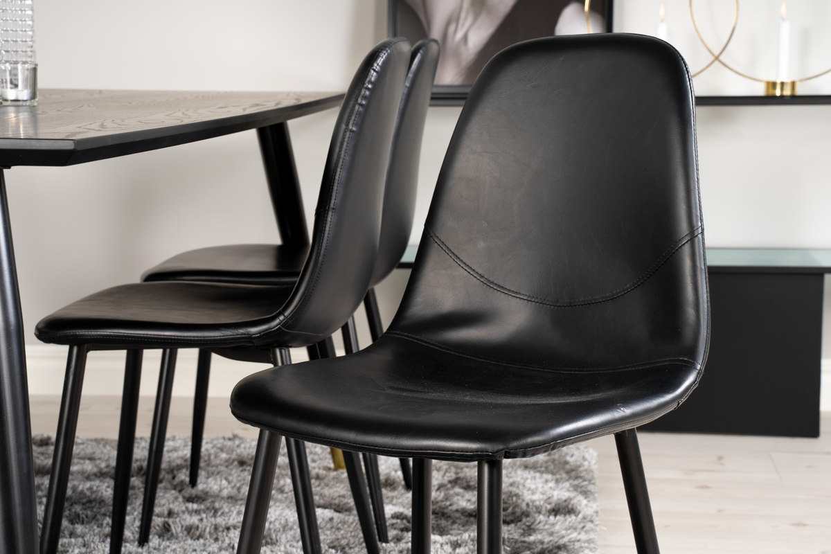Stol 'Eidsberg' - Cuir noir