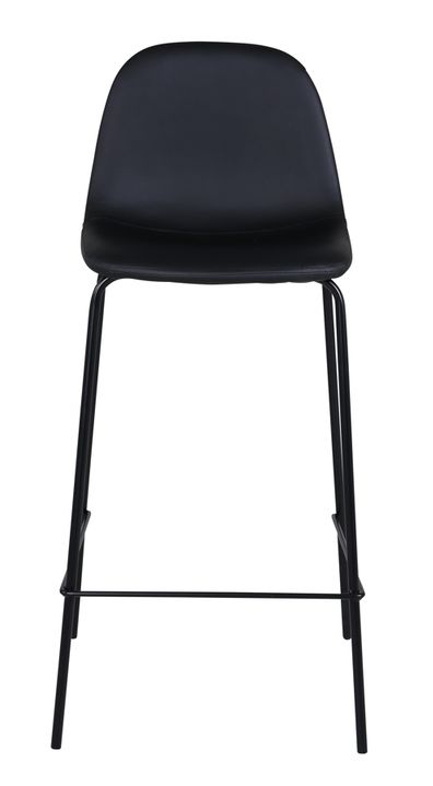 Tabouret 'Eidsberg' - Cuir noir
