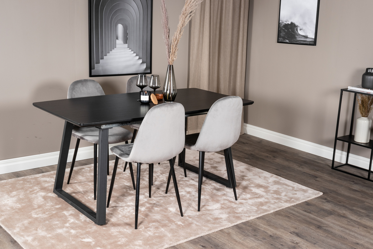 Chaise 'Eidsberg' - Gris/Noir