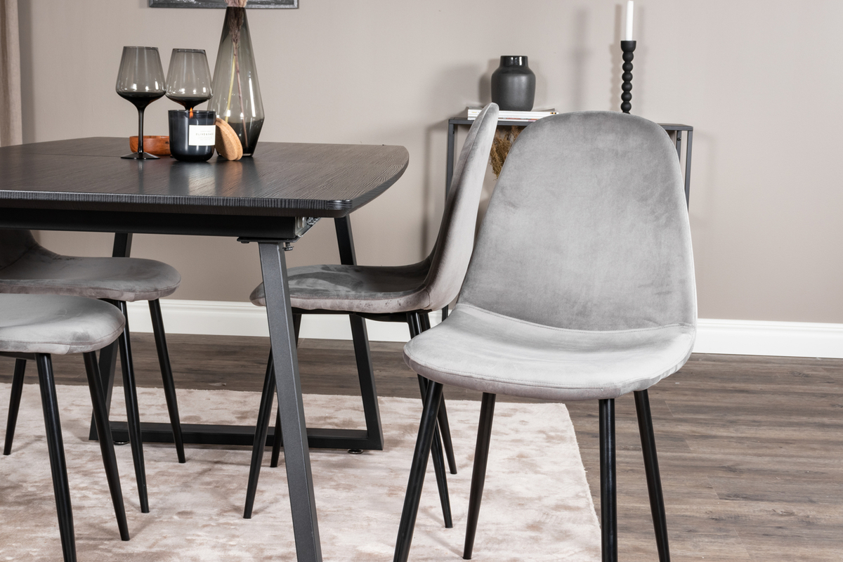 Chaise 'Eidsberg' - Gris/Noir