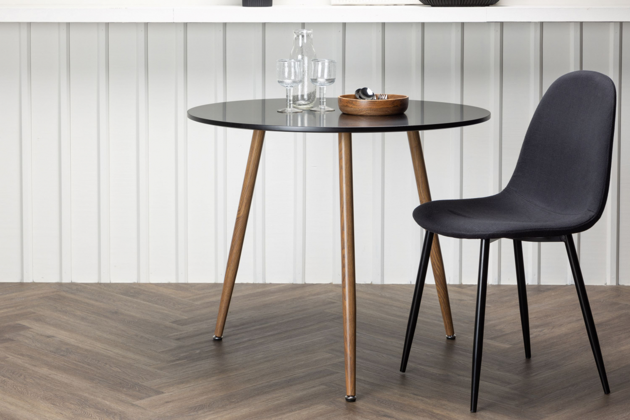 Table à manger 'Palermo' Ronde 90cm - Noir