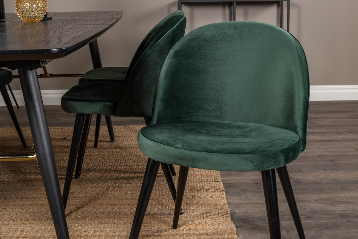 Chaise 'Elverum' - Vert/Noir