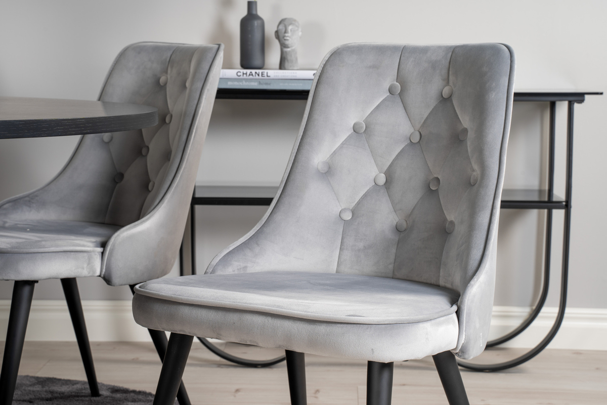 Chaise 'Elverum Deluxe' - Gris/Noir