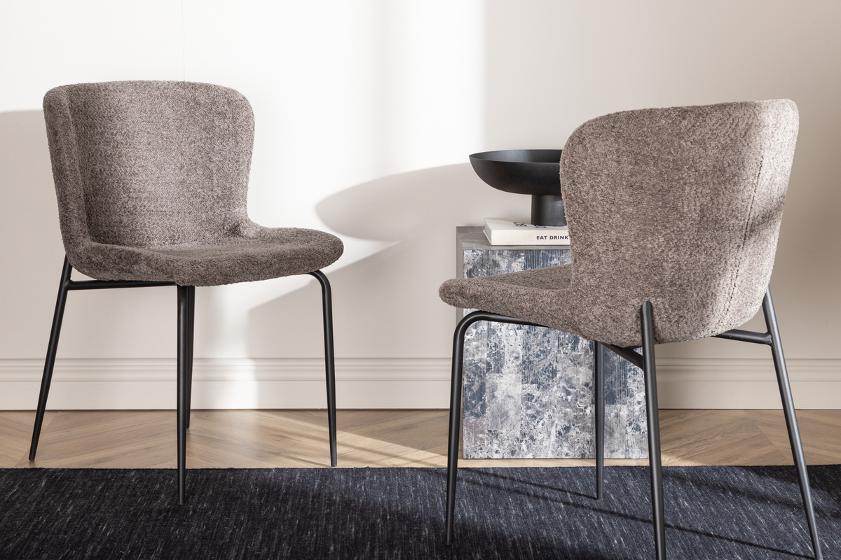 Chaise 'Eresfjord' - Gris foncé/Noir