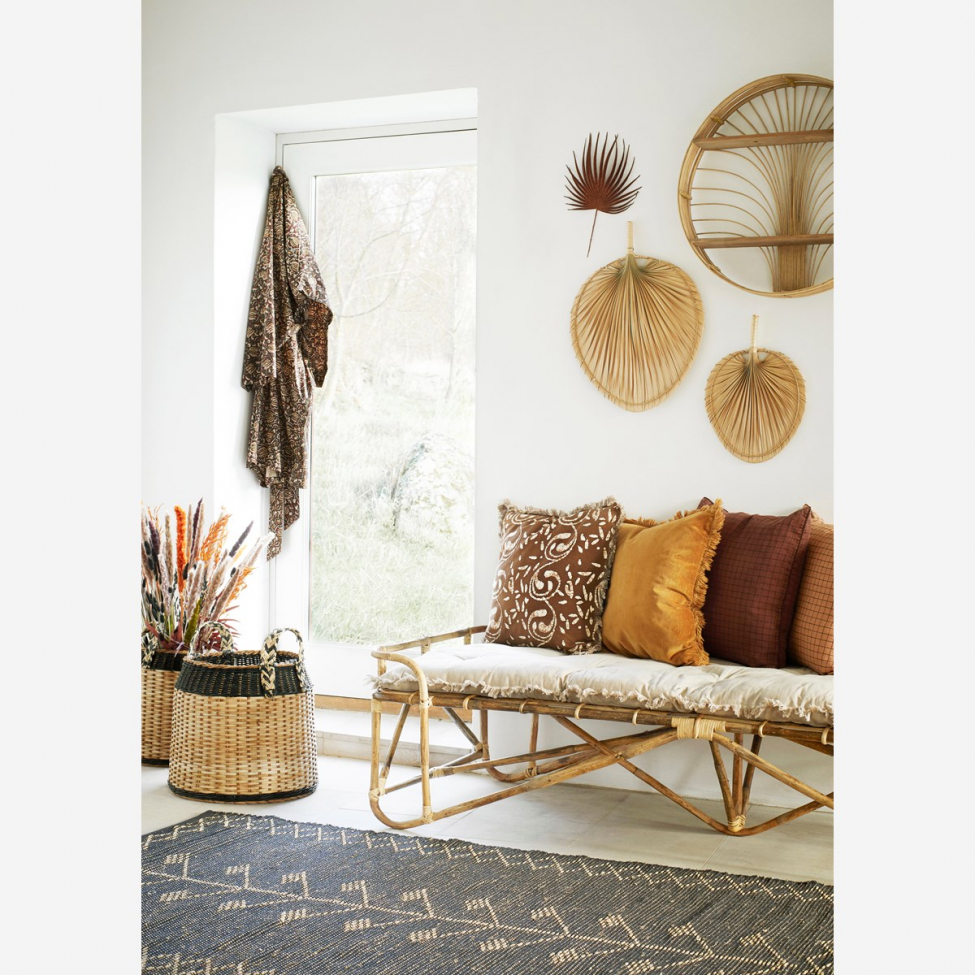 Étagère murale circulaire 'Bamboo' - Rotin