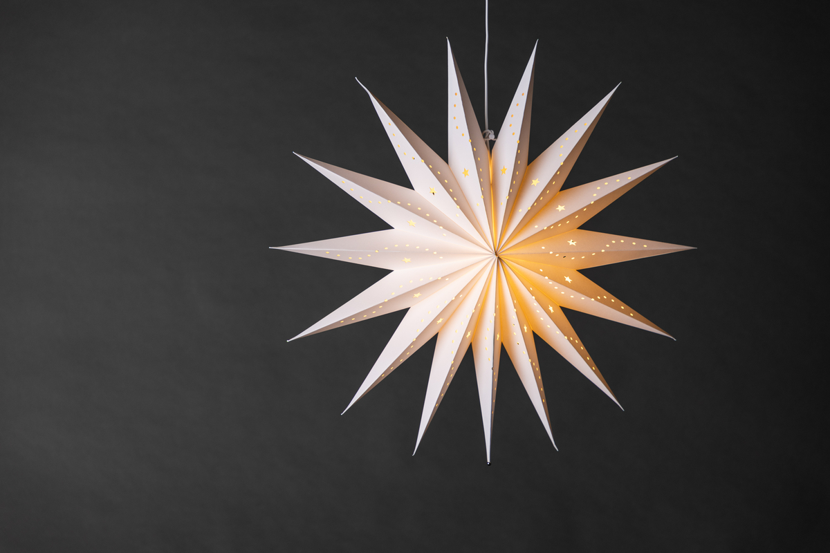 Étoile de l'Avent 'Laholm' - Blanc