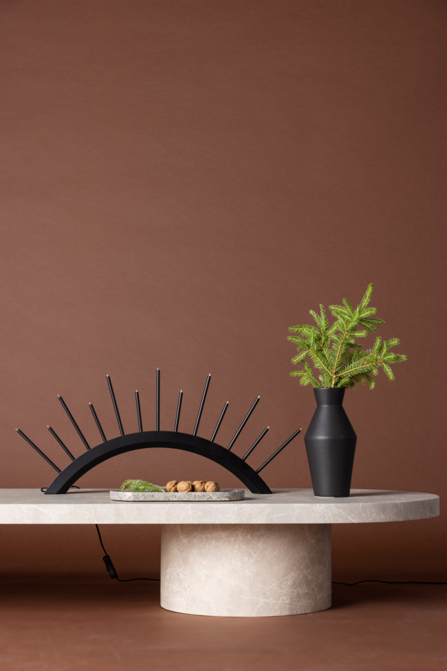 Bougeoir de l'Avent 'Mölndal' - Noir