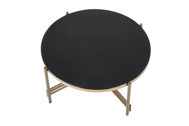 Table basse 'Mare' - Noir/Or