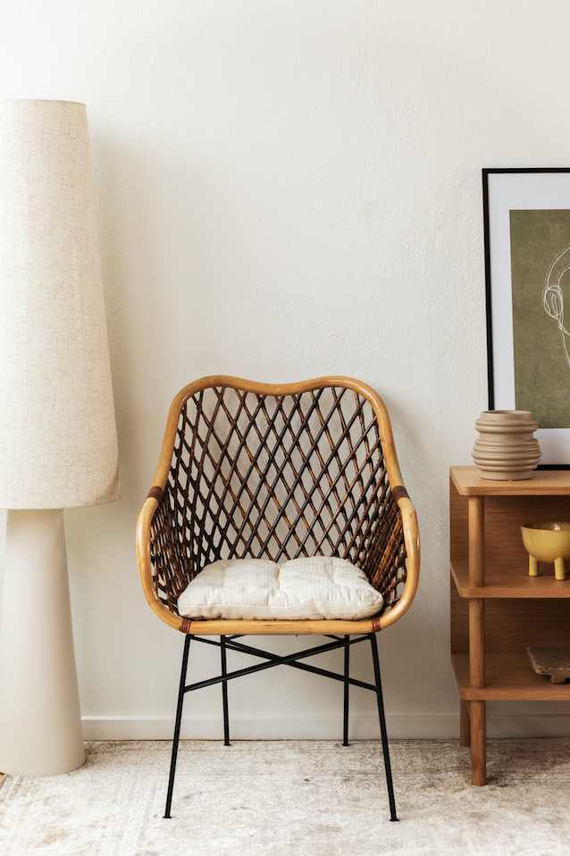 Chaise 'Lauren' - Naturel/Noir