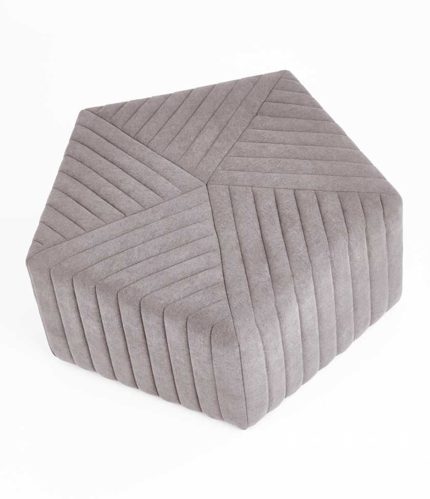 Pouf 'Hexa' M - Gris