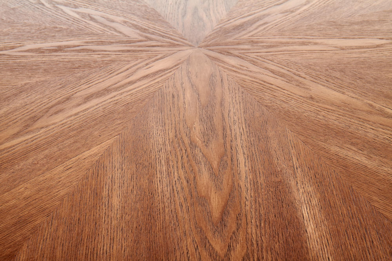 Table à manger 'Carmelo' Ronde 110cm - Bois/Noir