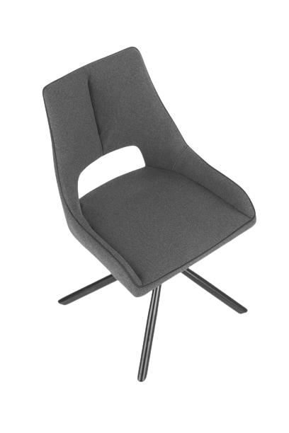 Chaise 'Requena' - Gris/Noir