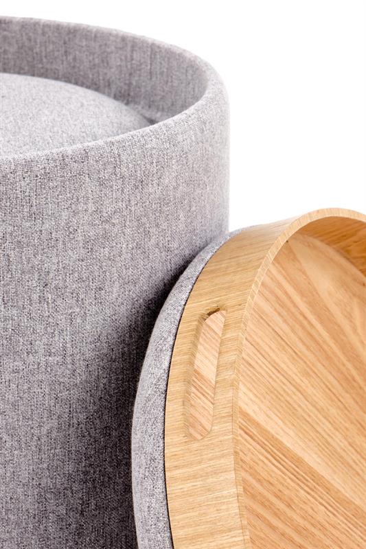 2-pack Pouf/Table d'appoint 'Aviko' - Gris