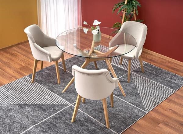 Table à manger 'Ashmore' Ronde 120cm - Chêne