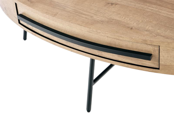 Table basse 'Sunne' - Chêne/Noir