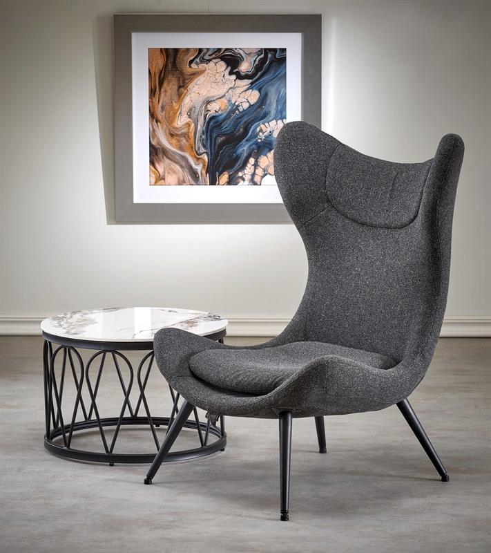 Fauteuil 'Alav' - Gris foncé