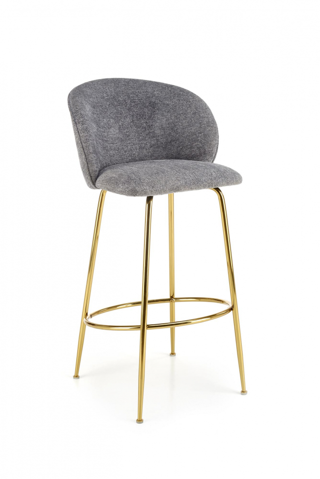 Tabouret de bar 'Skärgård' - Gris/laiton