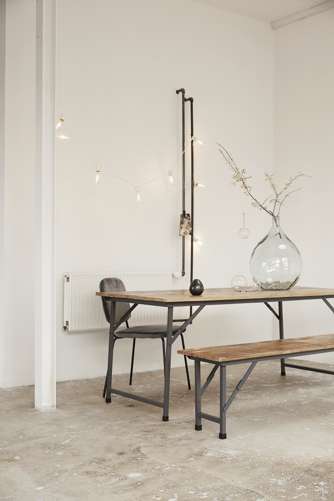 Table à manger Vintage 180x80cm - Nature