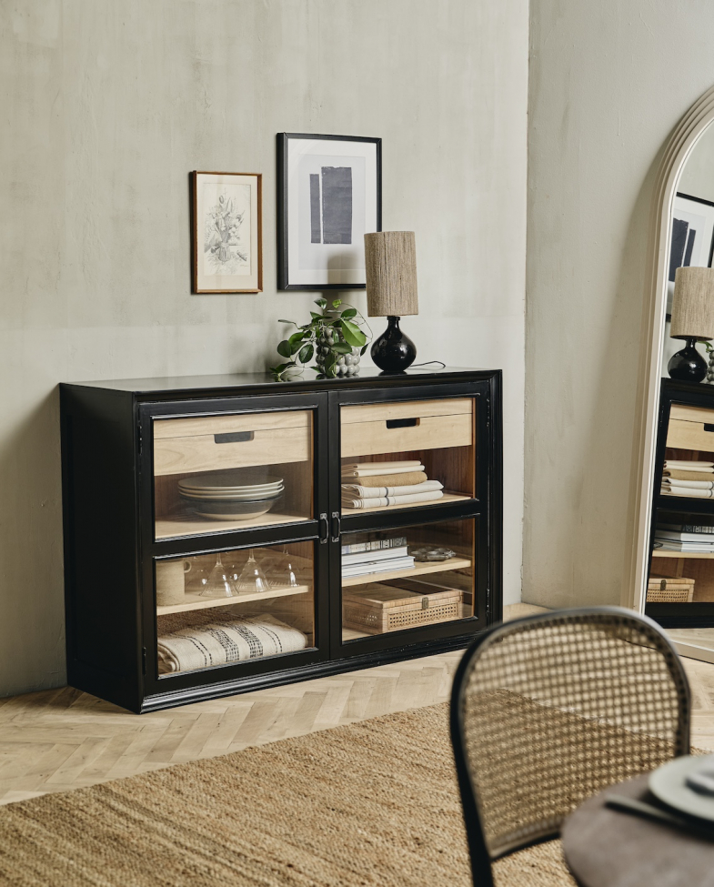 Commode 'Viva' - Noir/Nature