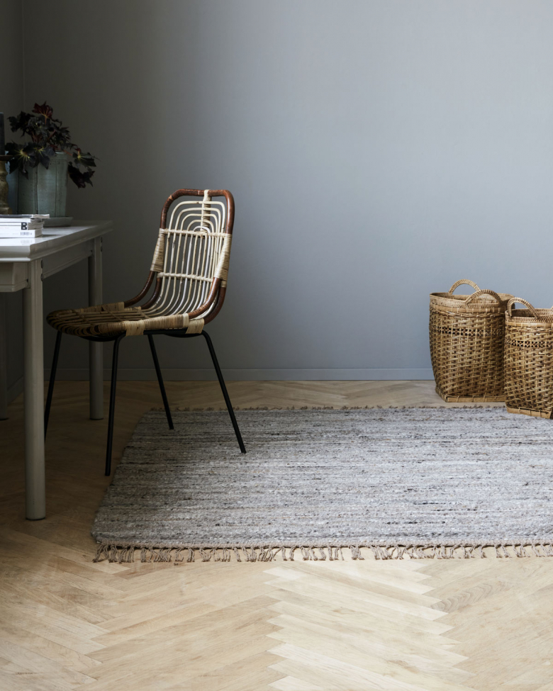 Tapis 'Hafi' 180x180 - Gris/Brun