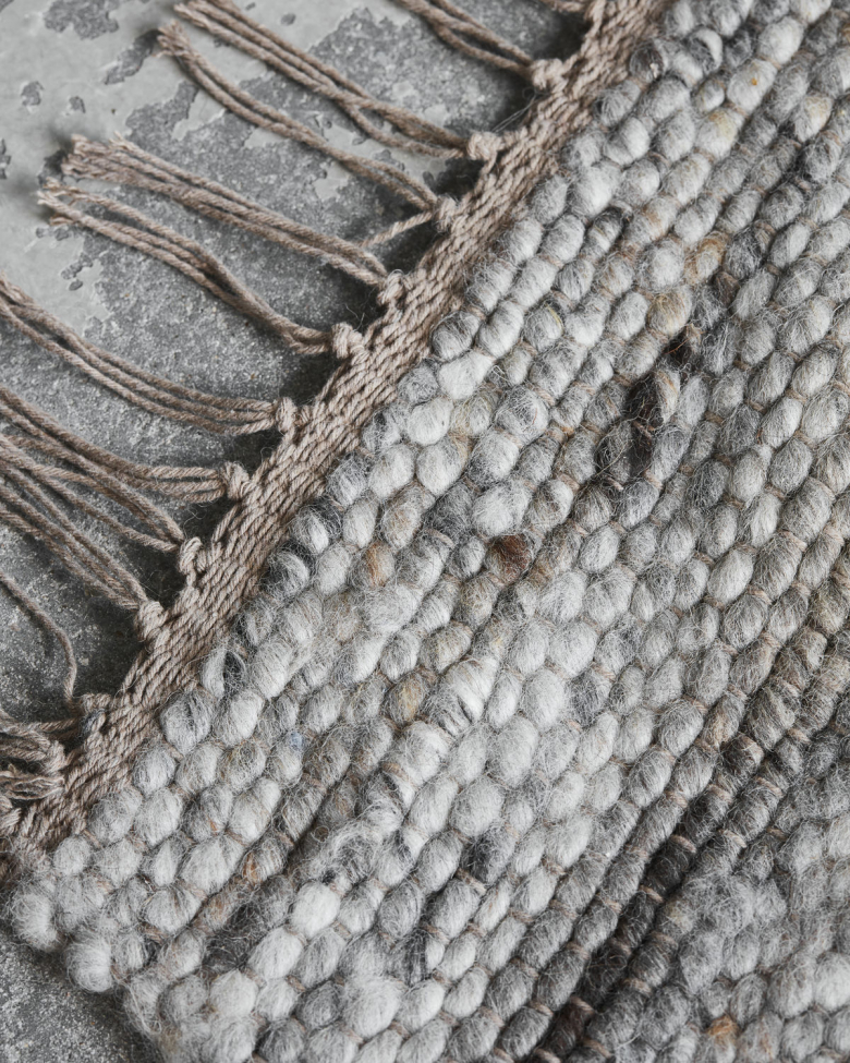 Tapis 'Hafi' 180x180 - Gris/Brun