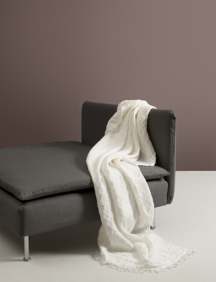 Plaid 'Hannelin' 130x170 - Blanc