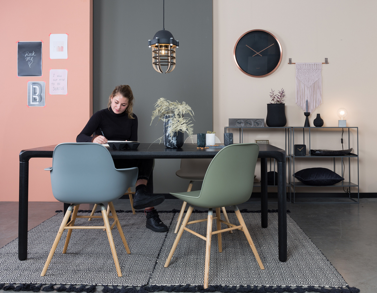 Table 'Storm' 220x90cm - Noir