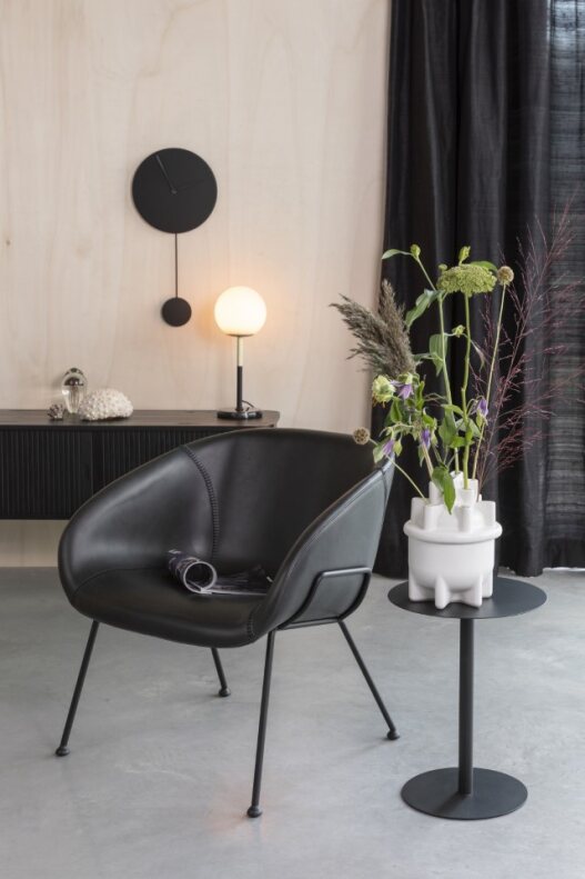 Table bistro 'Snow' - Noir