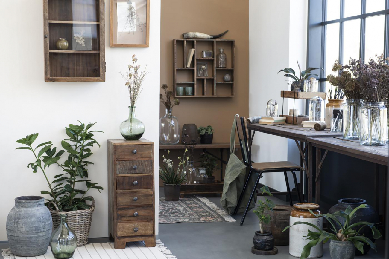 Étagère murale 'Unique' - Bois recyclé/Vintage