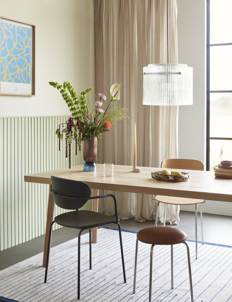 Tabouret 'Stack' - Brun/Nickel